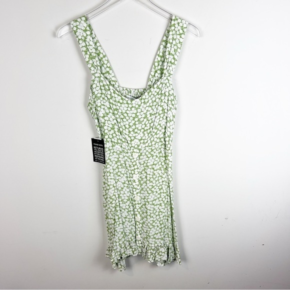 NEW Faithfull The Brand Lou Lou Mini Dress in Avocado Green Bella Floral size M - Picture 4 of 11